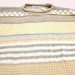 The Villager Short Sleeve Pullover Sweater Womens Size Small S Beige Yellow